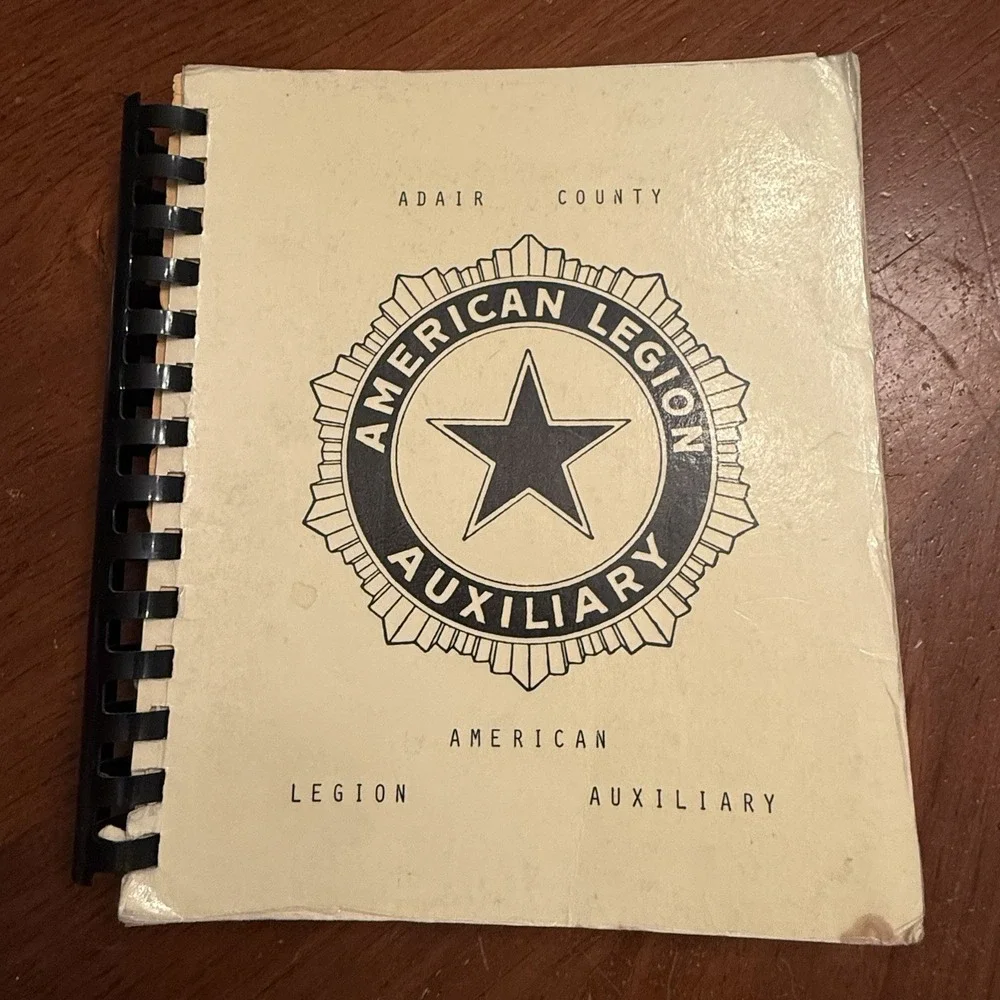 American Legion Auxiliary Cookbook Adair County Iowa Recipes VTG 1981